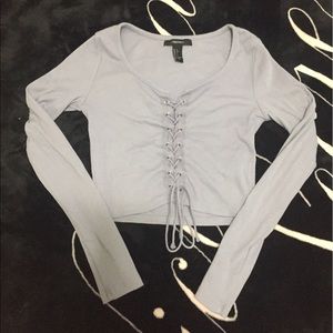 Lace Up Crop Top